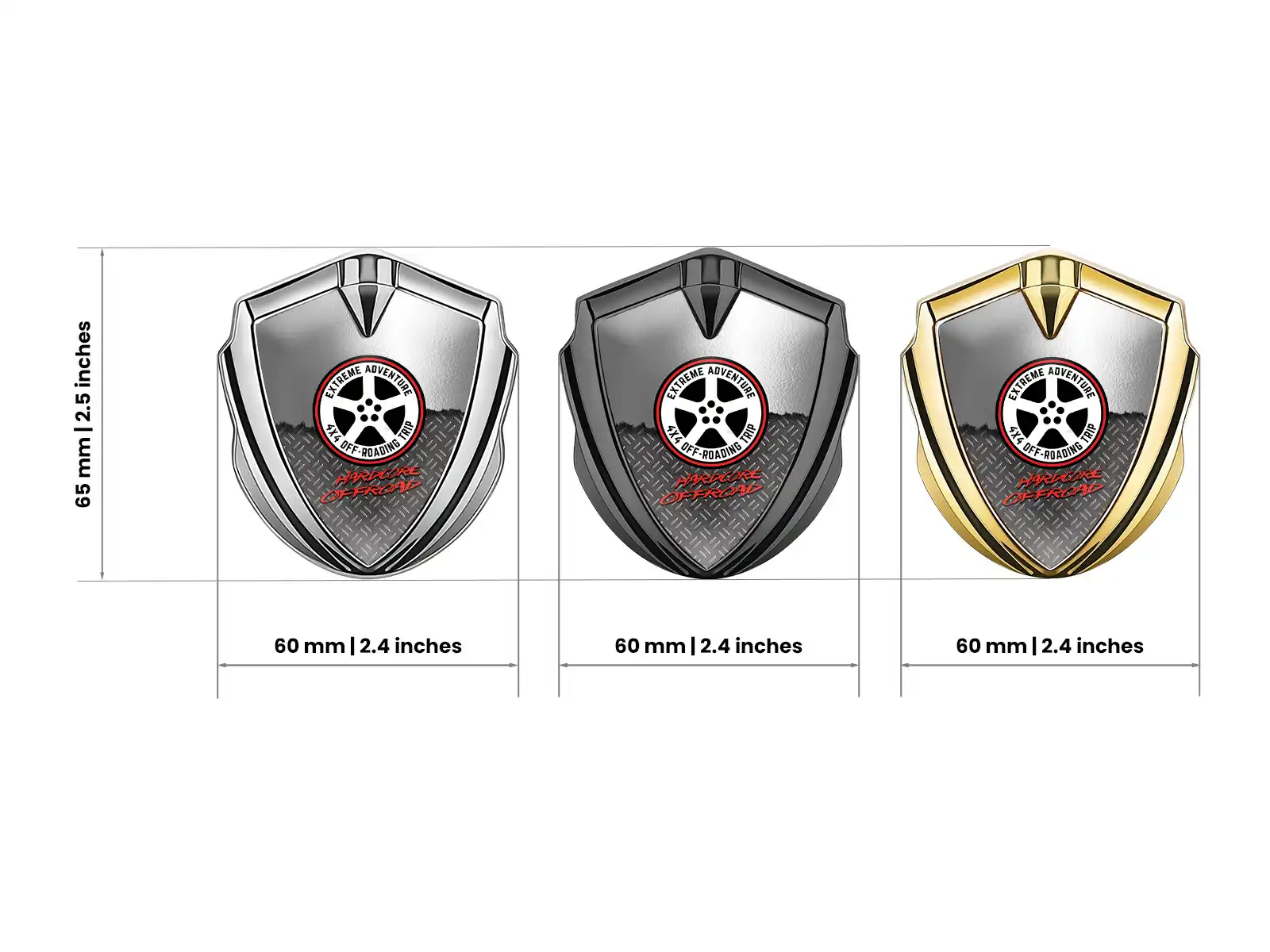3d Metal Emblem Racing Look Glossy 3D Decal